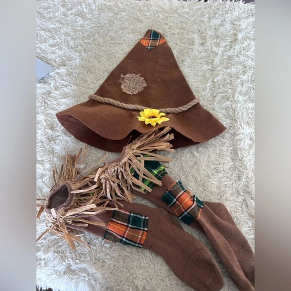 Kids Scarecrow Costume -‎ Orange and Blue size 6-7